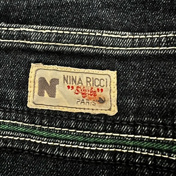 Nina Ricci Paris Vintage High Waist Straight Leg Cropped Jeans Women’s 27 - Picture 9 of 16